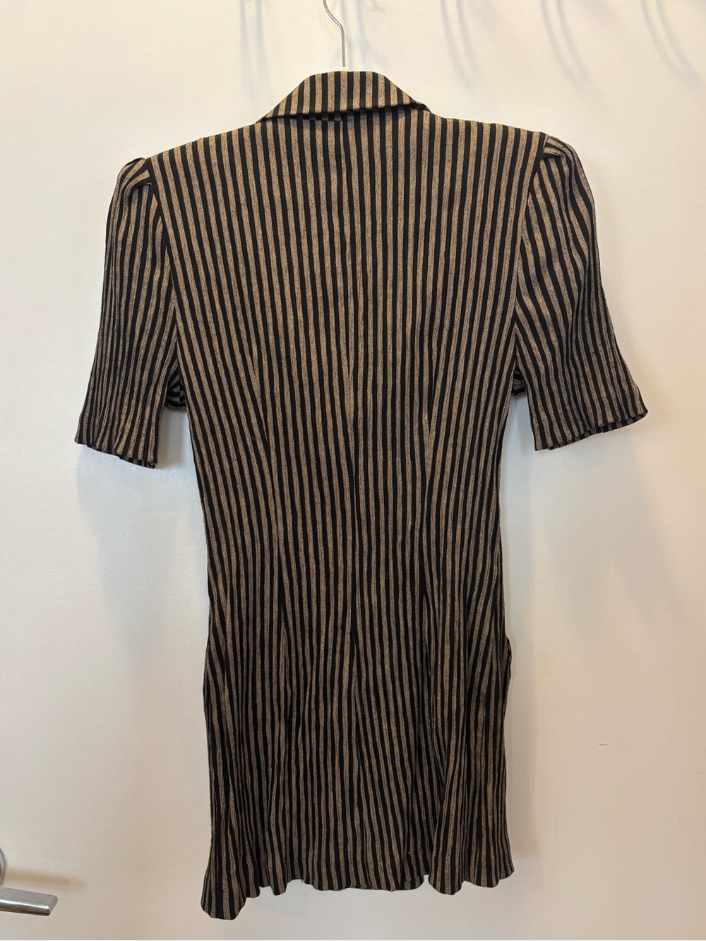 Vintage Camillia Black and Gold striped Double-Breasted Blazer /Mini Dress - Picture 3 of 3